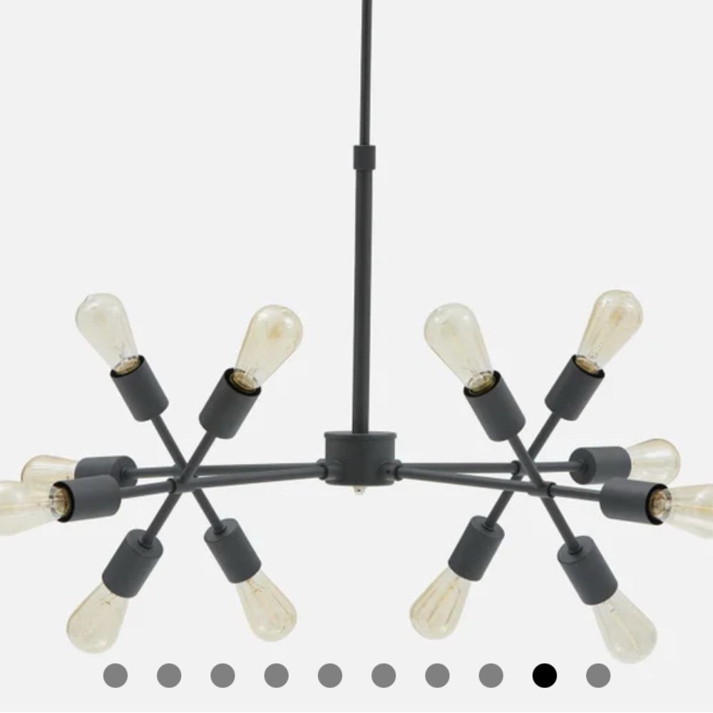 Contemporary Black Chandelier Light